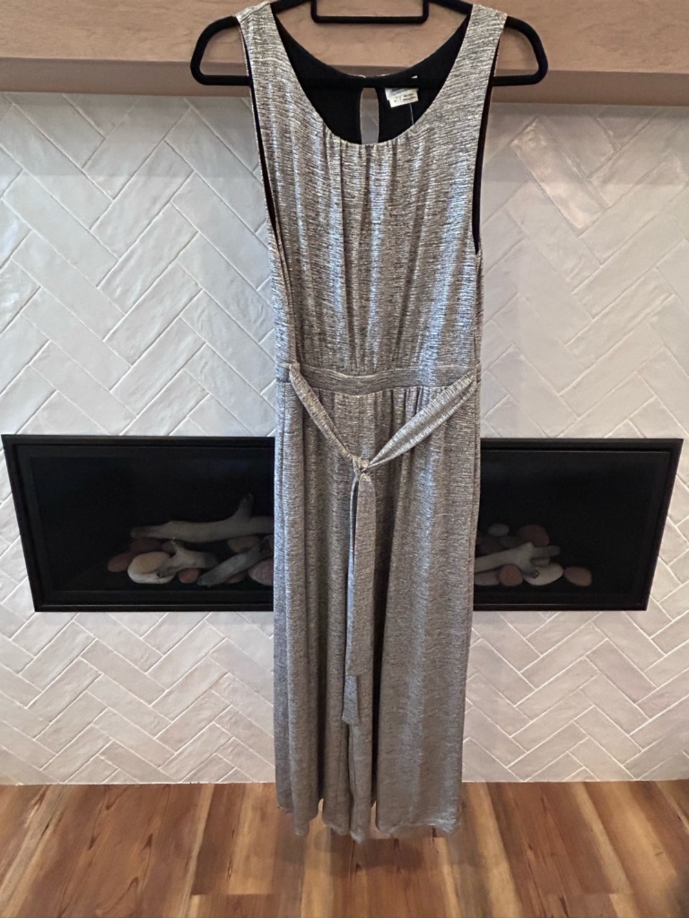 Anthropologie Meadow Silver Jumpsuit NWT M 45833936